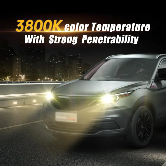 OKOENIEO H11 Headlight Bulbs, 12V 55W, 4000 Lumens, 3800K, Halogen Light Bulbs, No Glare, Headlight Bulbs High and Low Beam, Fog Light Bulb,Head Light Bulb for Car, Pack of 2 - Image 3