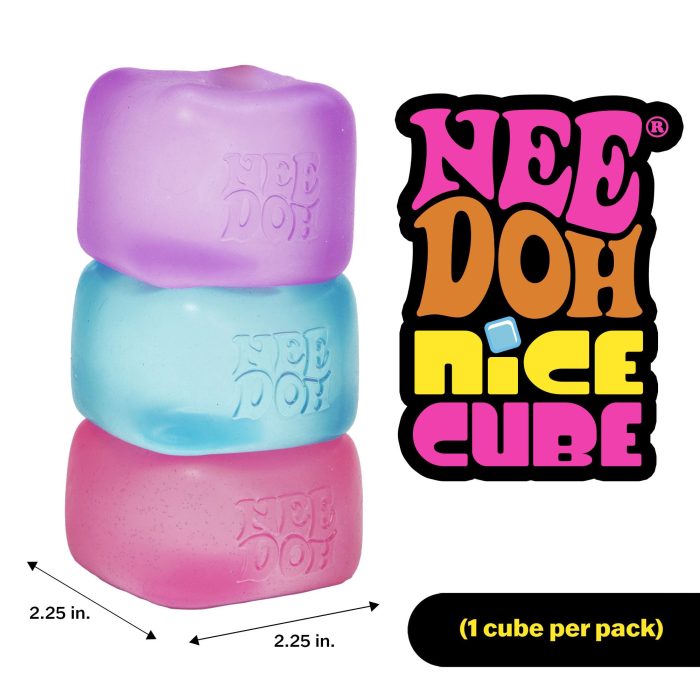 Schylling NeeDoh Nice Cube -Sensory Squeeze Toy with Super Solid Squish - 2.25" Cube - Image 3