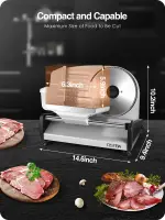 OSTBA Meat Slicer Electric Deli Food Slicer with Child Lock Protection, Removable 7.5’’ Stainless Steel Blade and Food Carriage, Adjustable Thickness Food Slicer Machine for Meat, Cheese, Bread(150W) - Image 5