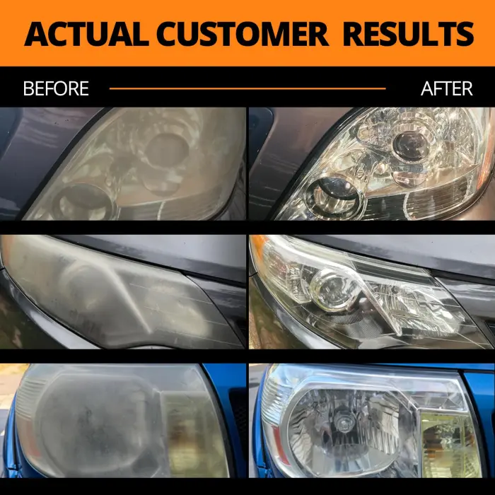 CERAKOTE® Ceramic Headlight Restoration Kit – Guaranteed To Last As Long As You Own Your Vehicle – Brings Headlights Back to Like New Condition - No Power Tools Required - 10 Wipe Kit - Image 5