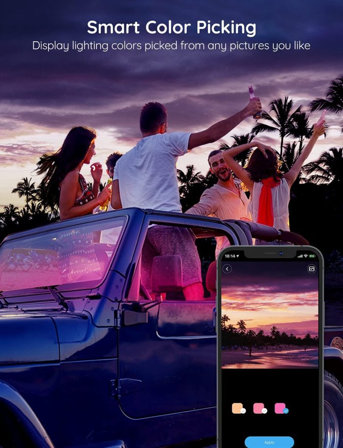 Govee Car LED Lights, Smart Car Interior Lights with App Control, RGB Lights with DIY Mode and Music Mode, 2 Lines Design LED Lights for Cars with Car Charger, 12V - Image 5