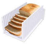 Bread Slicer for Homemade Breads, Adjustable Thickness Slicing Guide, Foldable Portable Bread Cutter Suitability for Homemade Breads, Bagel,Cakes - Kitchen Gadget, Baking Tool & Gift (White) - Image 2