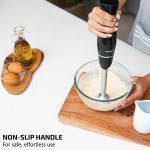 OVENTE Immersion Hand Blender, 300W Electric Handheld Portable Stick Mixer with 2 Mixing Speed and Stainless Steel Blades for Effortless Blending Smoothies, Shakes, Puree or Baby Food, Black HS560B - Image 9