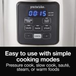 Proctor Silex Proctor-Silex Simplicity 4-in-1 Electric Pressure Cooker, 3 Quart Multi-Function With Slow Cook, Steam, Sauté, Rice, Stainless Steel (34503) - Image 6