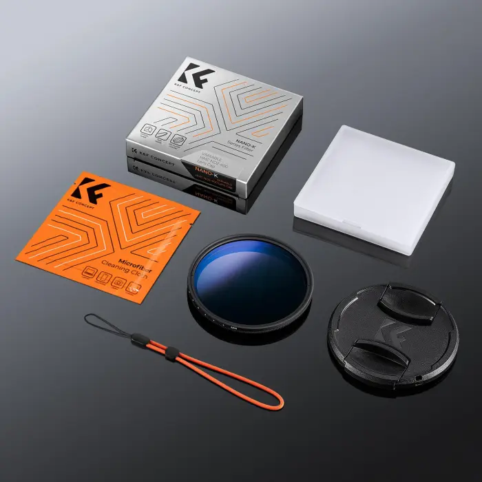 K&F CONCEPT 52mm Variable ND Camera Lens Filter ND2-ND400 (1-9 Stops) + Filter Cap + Cleaning Cloth 18 Multi-Layer Coatings Adjustable Neutral Density Ultra Slim for Camera Lenses(K-Series) - Image 2