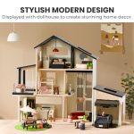 Tiny Land Wooden Dollhouse Garage Set – Realistic Design with Garage, Workbench,Lawn Mower & SUV Car, Expansion Dollhouse Furniture & Accessories for Doll house, Educational Pretend Play Gift for Kids - Image 3