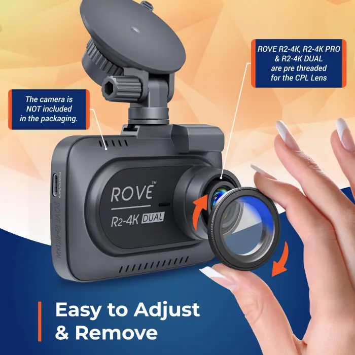 ROVE Ultimate CPL Filter, Anti-Glare Circular Polarizer Lens for ROVE R2-4K, R2-4K PRO, and R2-4K Dual Dash Cam Models - Image 6