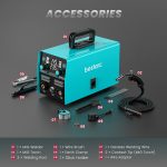 bestarc 145A MIG Welder, 110V/220V Gasless Flux Core MIG Welder/Lift TIG/Stick 3 in 1 Synergic MIG145 5GEN Welding Machine, Portable Flux Welder with Digital Screen Display - Image 4