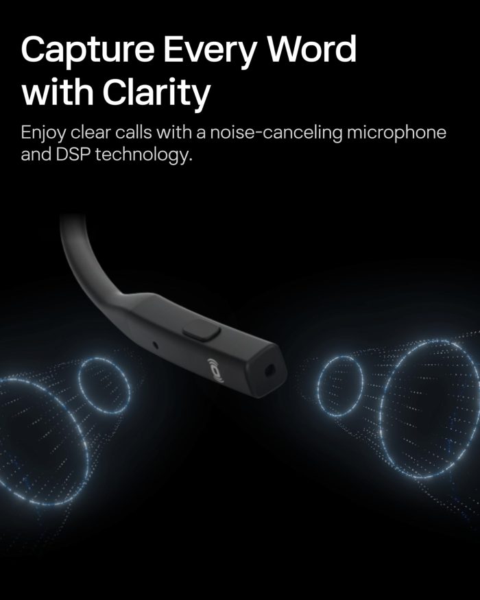 OpenComm2 2025 Upgrade - Open-Ear Bone Conduction Headphones, Wireless Bluetooth Headset with Noise Canceling Mic & Mute Button for Work Calls and Meetings, 16 Hour Talk Time for Mobile & PC - C120 - Image 6