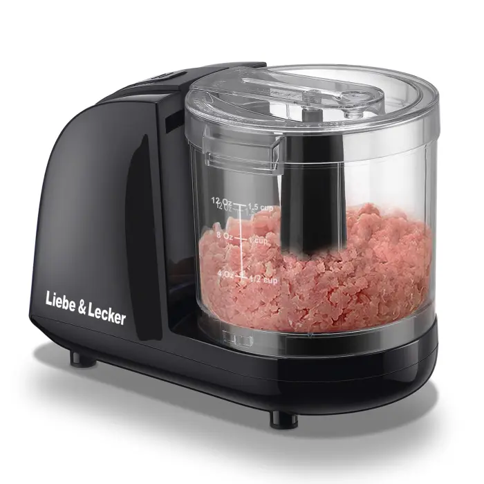 Liebe&Lecker Mini Food Processor,1.5 Cup Mini Chopper for Cutting Vegetable, Garlic,Onion and Meat - Image 1