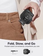 Nulaxy 360 Rotating Cell Phone Stand, Fully Adjustable Foldable Desktop Phone Holder Cradle Dock, Thick Case Friendly, Compatible with All Phones, Nintendo Switch, Black - Image 4