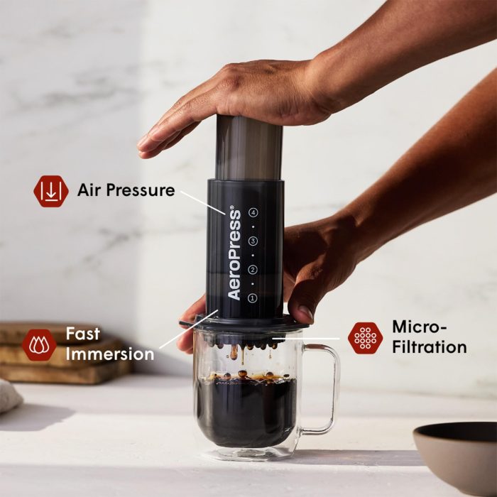 AeroPress Original Coffee and Espresso-style Maker, Barista Level Portable Coffee Maker with Chamber, Plunger, & Filters, Quick Coffee and Espresso Maker - Image 9