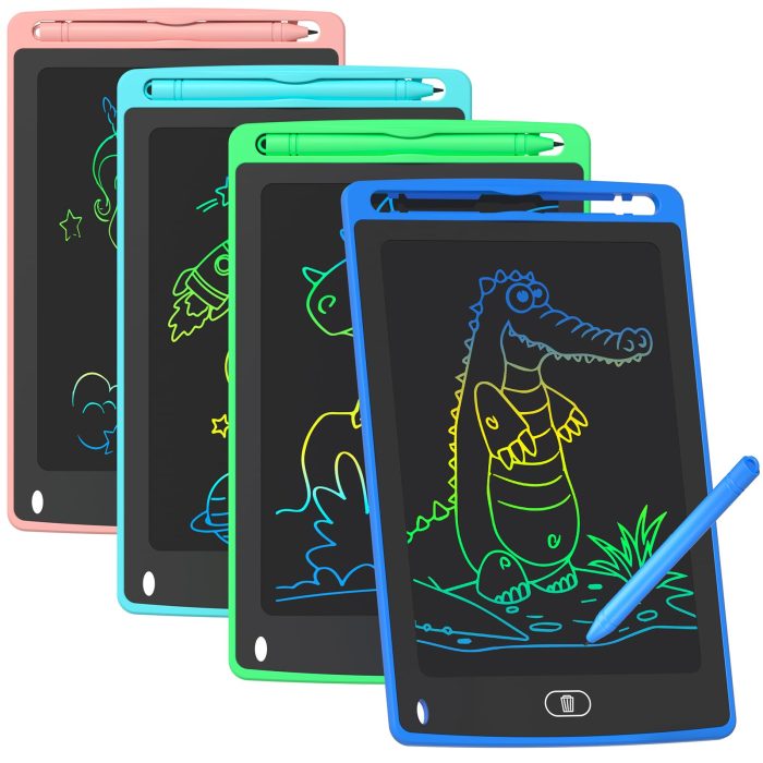 4 Pack LCD Writing Tablet for Kids, 8.5 Inch Colorful Doodle Board Drawing Tablet, Educational Learning Toys Birthday Gifts for Boys Girls Age 3 4 5 6 7 8 - Image 1