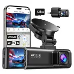 REDTIGER 4K Dash Cam Front Rear, STARVIS 2 Sensor, Free Card Included, 5.8GHz WiFi-20MB/s Fast Download, Dash Camera for Cars with GPS, WDR Night Vision, 170°Wide Angle, 24H Parking Mode(F7NP)