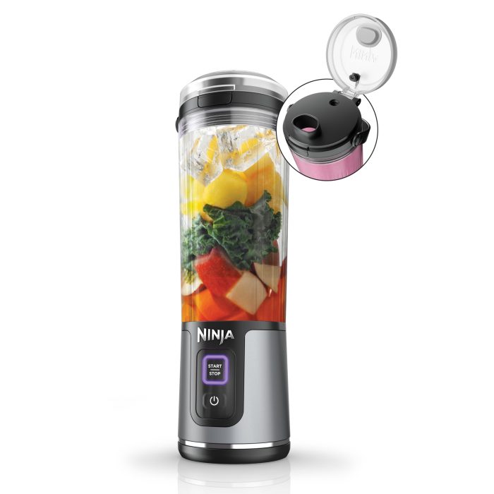 Ninja BC151BK Blast Portable Blender, Cordless, 18oz. Vessel, Personal Blender-for Shakes & Smoothies, BPA Free, Leakproof-Lid & Sip Spout, USB-C Rechargeable, Dishwasher Safe Parts, Black - Image 1