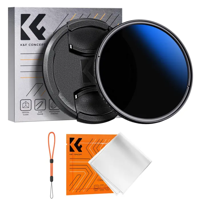 71ee0JnjVtL K&F CONCEPT 52mm Variable ND Camera Lens Filter ND2-ND400 (1-9 Stops) + Filter Cap + Cleaning Cloth 18 Multi-Layer Coatings Adjustable Neutral Density Ultra Slim for Camera Lenses(K-Series) - Image 1