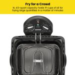 Chefman 4.5 Liter Deep Fryer w/Basket Strainer, XL Jumbo Size, Adjustable Temperature & Timer, Perfect for Fried Chicken, Shrimp, French Fries, Chips & More, Removable Oil-Container, Stainless Steel - Image 6