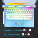 NOKBABO for iPad 10th 11th (A16) Generation Case with Keyboard, iPad Air 11 inch case (M3/M2), Keyboard for iPad Pro 11 (4th/3rd/2nd/1st) & iPad Air 5/4th, Trackpad, 360° Swivel, Backlit - Sky Blue - Image 3