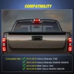 Nilight Third Brake Light High Mount 3rd Stop Reverse Cargo LED Lighting for Chevy Silverado GMC Sierra 1500 2500 3500HD 2014-2018 Pickup Truck Rear Cab Center Tail Lights - Image 3