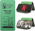 Flight Flap Airplane Phone Holder, Flexible Cell Phone Holder, Folding Cellphone Stand for Desk, Bed, Office, Treadmill - Airplane Gadgets for Long Travel Accessories - Plane Essentials (Green)