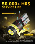 AUXITO 194 LED Light Bulb 6000K White 168 2825 W5W T10 Wedge 24-SMD 3014 Chipsets LED Replacement Light Kit Error Free for Car Interior Dome Map Door License Marker Lights, Pack of 10 - Image 2