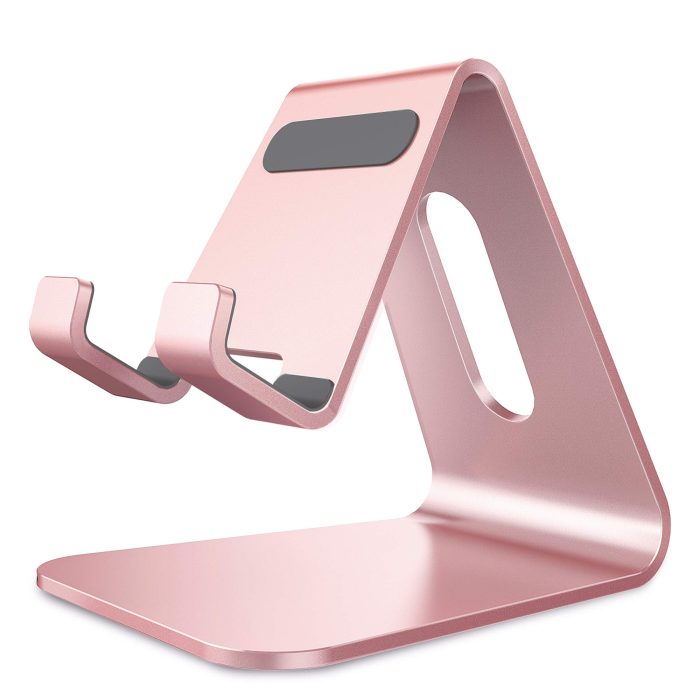 71iFj50N+8L CreaDream Cell Phone Stand, Cradle, Holder, Aluminum Desktop Stand Compatible with Switch, All Smart Phone, iPhone 15 14 13 12 Pro Max Plus Mini Xr X Se 8 SE -Rose Gold - Image 1