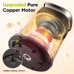 KOIOS Food Processor, 500W Electric Food Chopper with 2 Bowls (8 Cup+8 Cup) & 2 Bi-Level Blades&, Small Electric Grinder Meat Processor for Nuts, Meat, Onion, Garlic, Baby Food, Black - Image 3