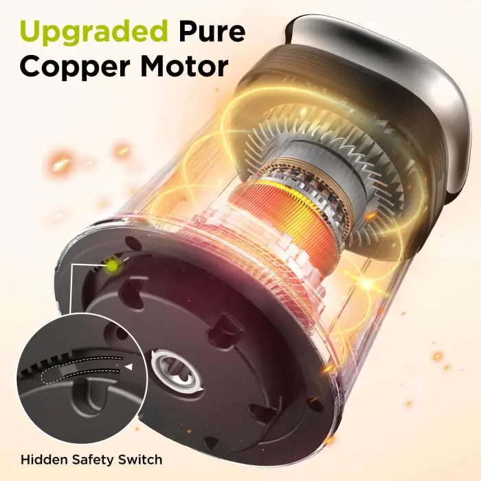 KOIOS Food Processor, 500W Electric Food Chopper with 2 Bowls (8 Cup+8 Cup) & 2 Bi-Level Blades&, Small Electric Grinder Meat Processor for Nuts, Meat, Onion, Garlic, Baby Food, Black - Image 3