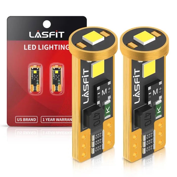 LASFIT 194 LED Bulb for License Plate Bulb White Bright,T10 168 LED Bulbs Canbus Error Free, 400LM 6000K 192 2825 W5W for Dome Map Trunk Cargo Lights (2-Pack) - Image 1
