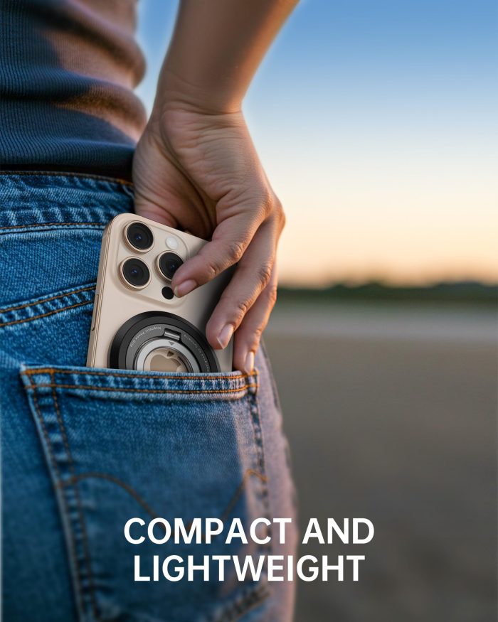 SYNCWIRE for MagSafe Phone Grip, 360° Rotation Magnetic Cell Phone Grip Magnetic Ring Holder Kickstand Mag Safe Ring Stand Compatible with iPhone 17 16 15 14 13 12 Pro Max MagSafe Accessories Android - Image 4