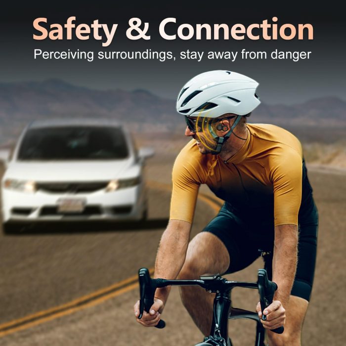 Ortizan Open Ear Headphones, Bluetooth 5.3 Wireless Air Conduction Headphones Sport Earbuds, Premium Sound, IPX6 Waterproof, Clear Call, 19g Lightweight Earphones for Running Cycling Workouts (Black) - Image 2