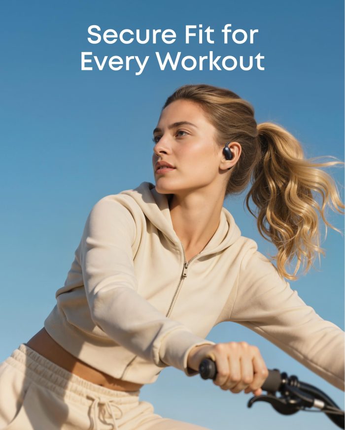 soundcore AeroFit 2 by Anker, Open-Ear Headphones, Real-Time Translation Earbuds, 4 Adjustable Positions for Every Ear Size, 2× Richer Bass, Hi-Res, 42H Playtime, IP55,AI Clear Calls,Wireless Charging - Image 3