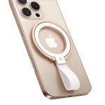andobil [2025 Unrivaled Stability] Magnetic Phone Grip Holder for MagSafe Ring Stand Holder Kickstand Compatible with MagSafe Accessories for iPhone 17 Air 16 Pro Max Plus 15/14/13/12&Android,Rosegold