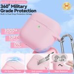for AirPods 4 Case Pink with Cleaner Kit, TNSNK Soft Silicone Airpod 4 Case Compatible with Apple Airpods 4th Generation 2024 Case Cover with Keychain for Women Girly, Anti-Scratch, Drop Protection - Image 7