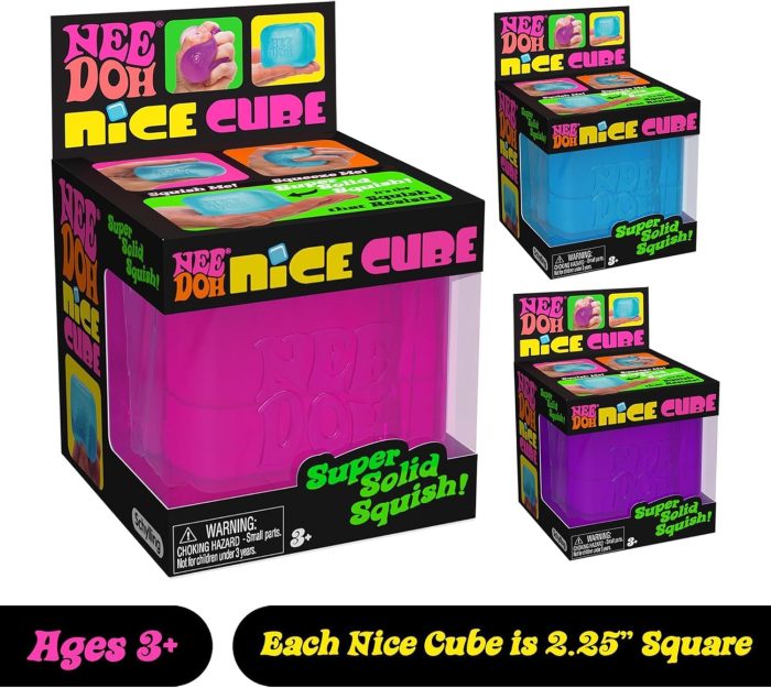 Schylling NeeDoh Nice Cube -Sensory Squeeze Toy with Super Solid Squish - 2.25" Cube - Image 5