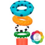 Sassy Stacks of Circles Stacking Ring STEM Learning Toy, Age 6+ Months, Multi, 9 Piece Set - Image 4