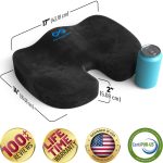 Everlasting Comfort Doctor Recommended Memory Foam Seat Cushion for Office Chairs & Car - Ergonomic Office Desk Accessories - Cushions for Tailbone Pain Relief, Sciatica (Black, Large) - Image 6