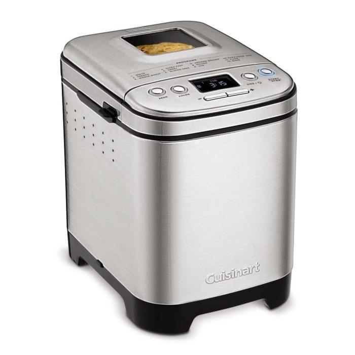 Cuisinart Bread Maker Machine, Stainless Steel Automatic Bread Machine with 12 Menu Options, 3 Loaf Sizes up to 2 Lb., 3 Crust Colors, Removable Nonstick Baking Pan & Kneading Paddle, CBK-110NAS - Image 1