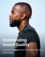 SHOKZ OpenRun Bone Conduction Headphones,Open-Ear Bluetooth Wireless Sport Headphones for Running & Workout,Sweat Resistant, Long 8H Playtime,Mic,Hair Band-Standard-Black - Image 5