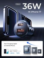 LISEN Car Phone Charger USB C, 54W Cigarette Lighter USB Charger Adapter, Car Accessories for Men, Mini USBC Cars Fast Charging Adapter USBC Type C 12V, for iPhone 17 Pro Max 16 15 14 13 12 Plus Mini - Image 7