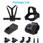 Accessories Set for GoPro Hero 13/12/11/10/9/8/7/6/5/4,New Quick Release Head Strap Mount + Chest Mount Harness + Backpack Clip Holder + 360°Rotating Wrist Strap - Image 2