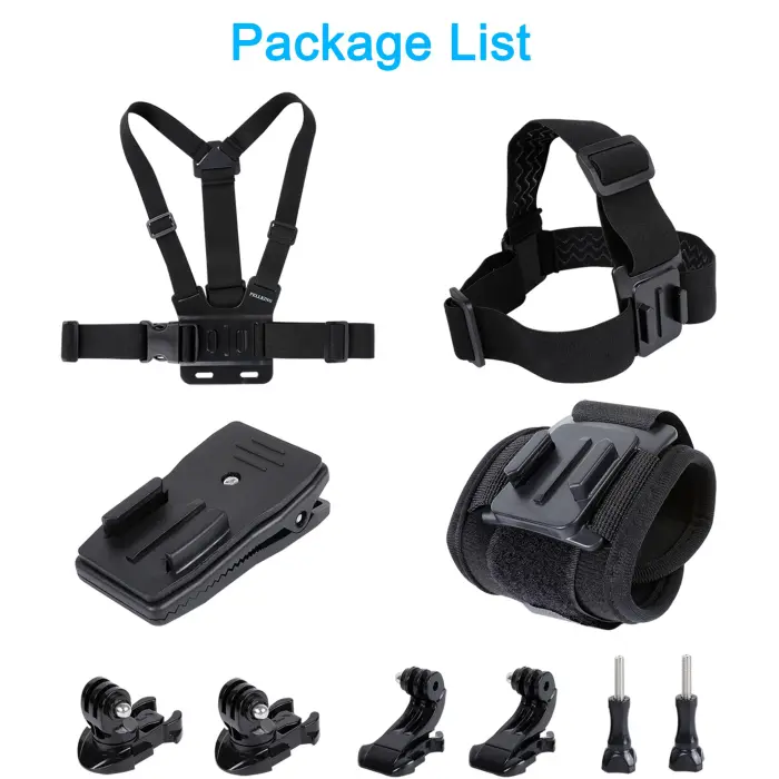 Accessories Set for GoPro Hero 13/12/11/10/9/8/7/6/5/4,New Quick Release Head Strap Mount + Chest Mount Harness + Backpack Clip Holder + 360°Rotating Wrist Strap - Image 2