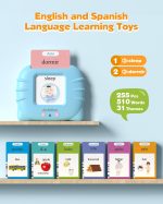 Airbition Bilingual Spanish and English Talking Flash Cards for Ages 2+, Pocket Speech Therapy Tools with 512 Words, Montessori Language Learning and Autism Aids, Children's Sensory Learning Kit - Image 7