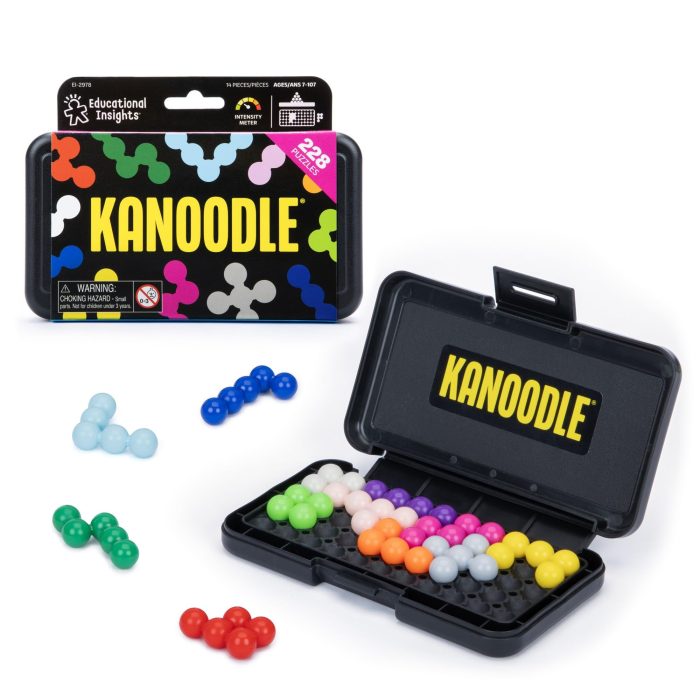 Educational Insights Kanoodle - Original 3D Brain Teaser Puzzle, Single Player Mind Challenge Toys, Handheld Travel Games, Challenging Logic Puzzles and Gifts for Kids, Teens & Adults Ages 7+ - Image 1