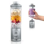 Ninja Blast Max, Portable Blender + Twist & Go, Personal Smoothie, Blend, Ice Crush, 3 Programs, Cordless, 22 oz removable Vessel, Dishwasher Safe, Leakproof, Silver, BC251SL