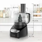 BLACK+DECKER 8-Cup Food Processor, Easy Assembly, Stainless Steel S-Blade, Shred, Slice, Chop, Puree, 450W Motor - Image 4