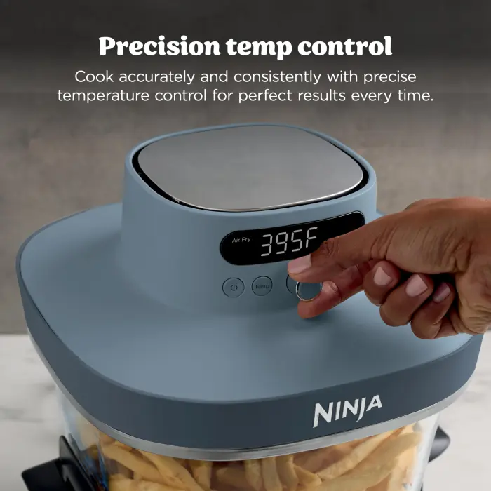 Ninja Crispi Pro 6-in-1 Glass Air Fryer | 6qt & 2.5qt Glass Containers with Storage Lids | Non-Toxic | Meal Prep, Microwave, Freezer & Dishwasher Safe | Air Fry, Bake & More | Cyberspace | AS101CY - Image 11