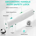 HAUSHOF Cordless Electric Knife Set for Meat Slicing, 8V Electric Carving Knife for Fish, Bread, Turkey, Rechargeable Meat Cutter with Reciprocating Stainless Steel Blades, Safety Lock & Storage Case - Image 7