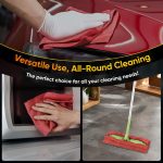 HOMEXCEL Red Shop Towels 100 Pack, Reusable Microfiber Cleaning Cloth Bulk, Multipurpose Microfiber Towels for Car, House and Kitchen, Highly Absorbent Cleaning Rags 11.5 x 11.5 inch - Image 4