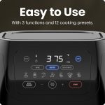 CHEFMAN Multifunctional Digital Air Fryer+ Rotisserie, Dehydrator, Convection Oven, 17 Touch Screen Presets Fry, Roast, Dehydrate, Bake, XL 10L Family Size, Auto Shutoff, Large Easy-View Window, Black - Image 6